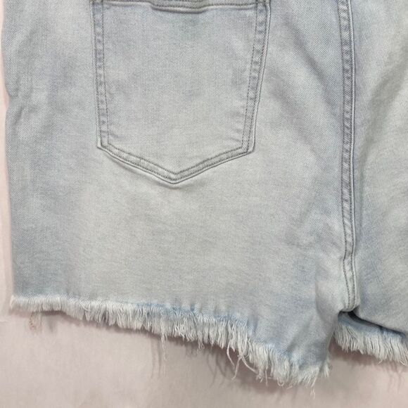 Glitzy Girlz Plus Size 26 Denim Shorts Light Blue Distressed Cut Off Frayed 1554 - Picture 8 of 13